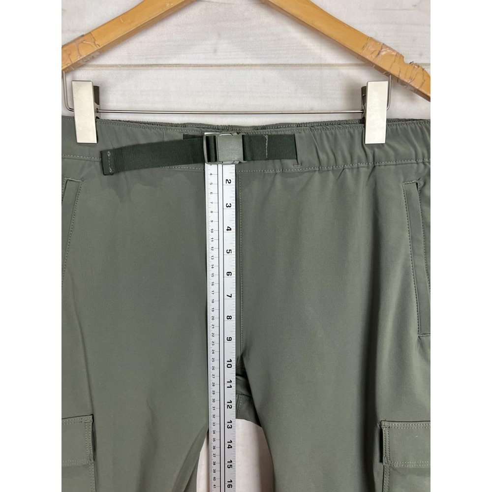 Eddie Bauer Pants Womens 12‎ Green Cargo Stretch Outdoor Belted Hiking Pockets - Picture 6 of 9